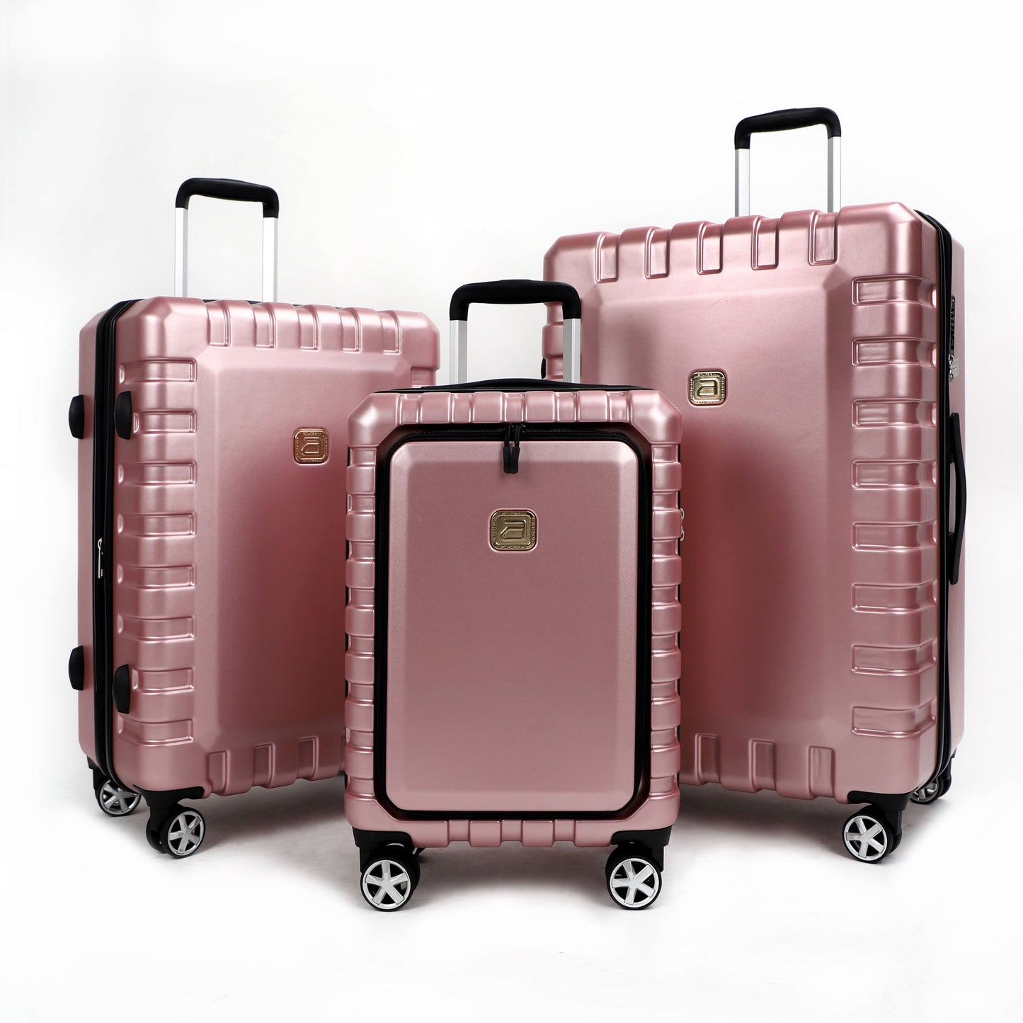 AIRLINE Hardside Luggage Sets With TSA Lock Front Opening 3-piece Suitcase